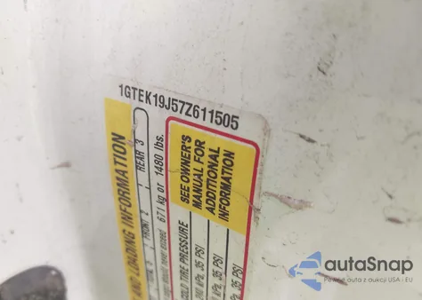 2007 GMC Sierra 1500 Slt из США, поврежденный, VIN 1GTEK19J57Z611505